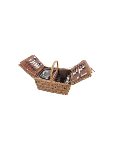Korg med lock - Picknick - 18 delar - 46 x 27 cm - www.frokenfraken.se