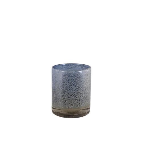 Ljuslykta Elvira - Blå - Ø8 x H9,5 cm - www.frokenfraken.se