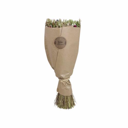 Torkad blomsterbukett - Lila - 45 cm - www.frokenfraken.se