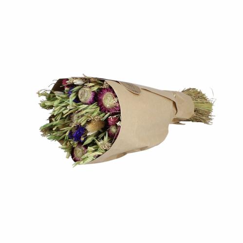 Torkad blomsterbukett - Lila - 45 cm - www.frokenfraken.se