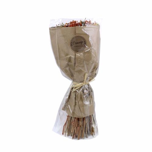 Torkad blomsterbukett - Orange - 45 cm - www.frokenfraken.se