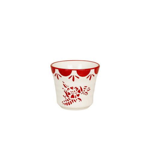 Liten Mugg Marion Blomma - Röd - Ø7,2 x H6,5 cm - www.frokenfraken.se